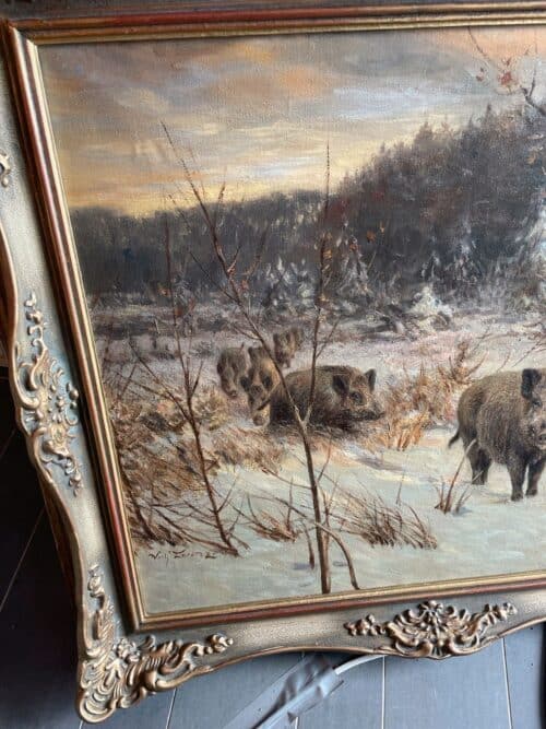 Ölgemälde Jagd Willi Lorenz